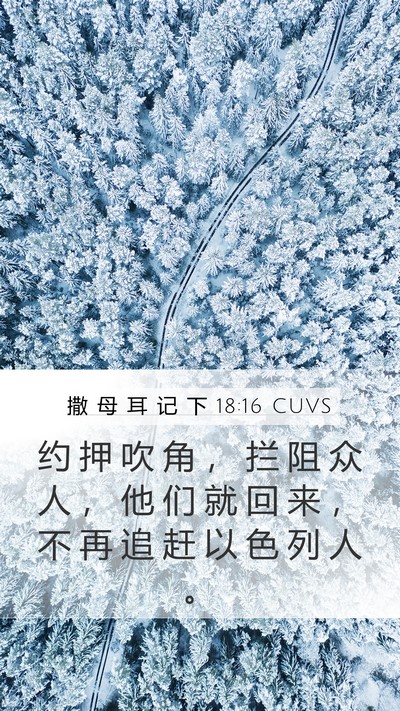 撒 母 耳 记 下 18:16 CUVS Bible Verse Image