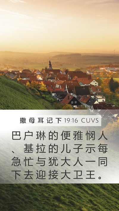 撒 母 耳 记 下 19:16 CUVS Bible Verse Image