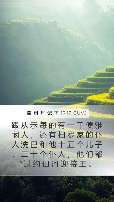 撒 母 耳 记 下 19:17 CUVS Bible Verse Image