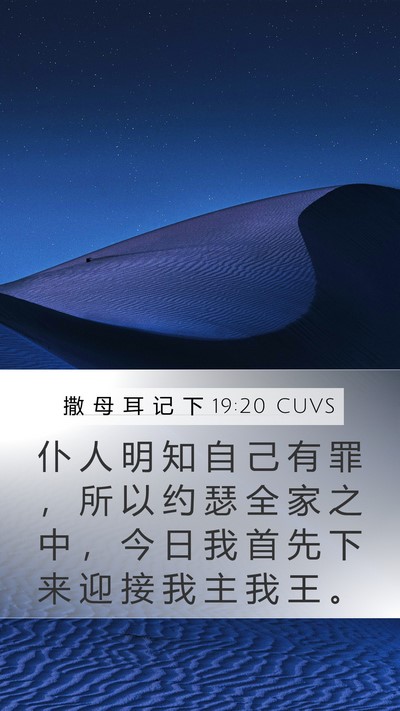 撒 母 耳 记 下 19:20 CUVS Bible Verse Image