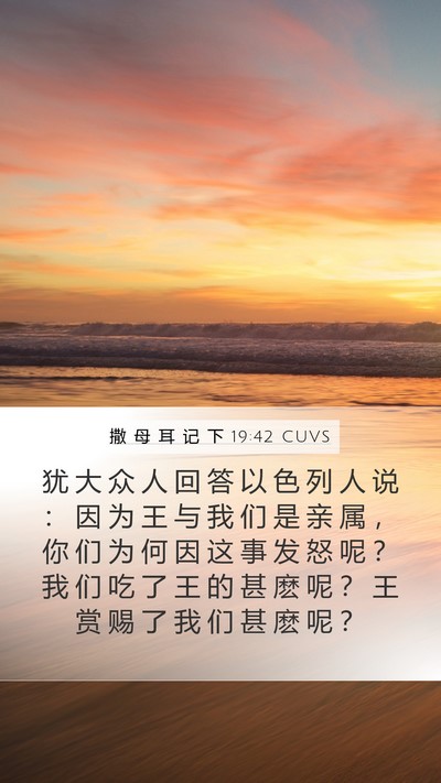 撒 母 耳 记 下 19:42 CUVS Bible Verse Image
