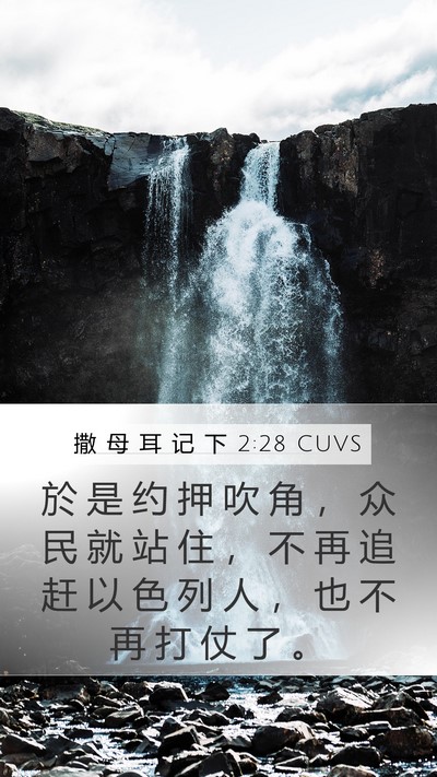撒 母 耳 记 下 2:28 CUVS Bible Verse Image