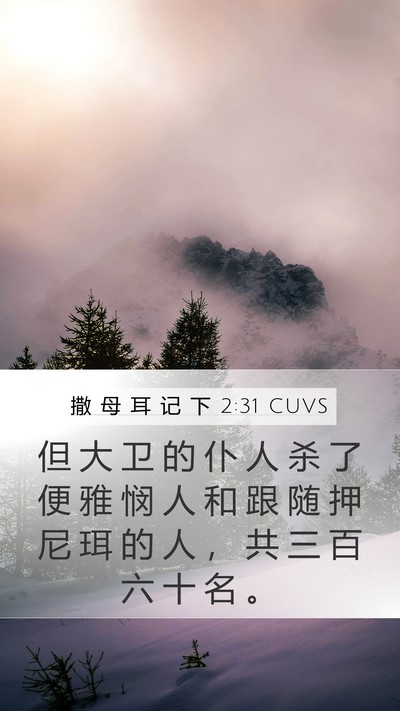 撒 母 耳 记 下 2:31 CUVS Bible Verse Image