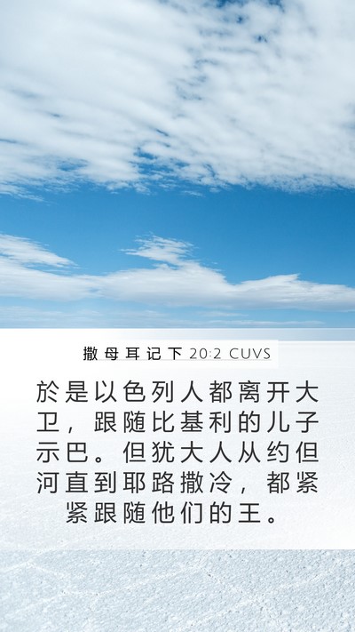 撒 母 耳 记 下 20:2 CUVS Bible Verse Image