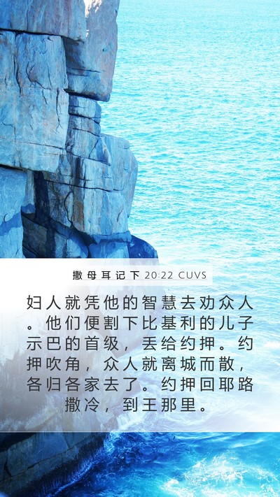 撒 母 耳 记 下 20:22 CUVS Bible Verse Image