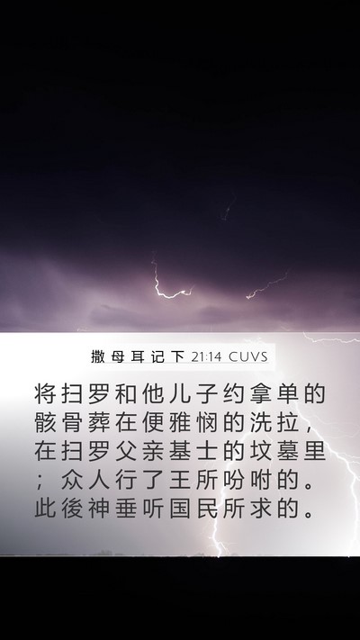撒 母 耳 记 下 21:14 CUVS Bible Verse Image