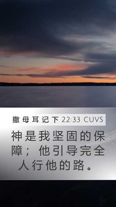 撒 母 耳 记 下 22:33 CUVS Bible Verse Image