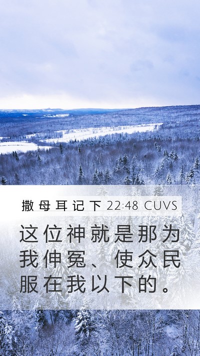 撒 母 耳 记 下 22:48 CUVS Bible Verse Image