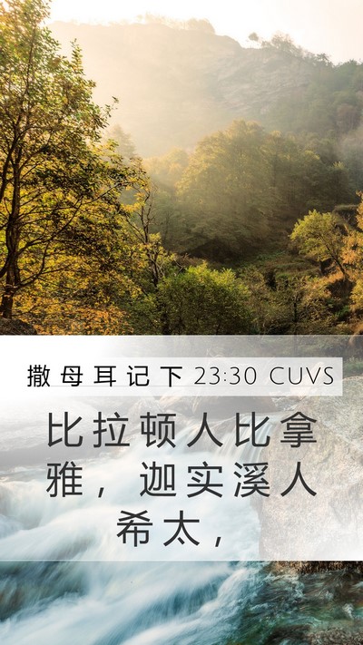 撒 母 耳 记 下 23:30 CUVS Bible Verse Image