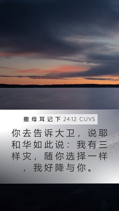 撒 母 耳 记 下 24:12 CUVS Bible Verse Image