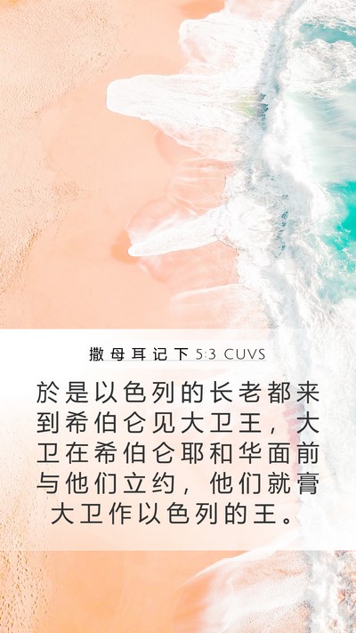 撒 母 耳 记 下 5:3 CUVS Bible Verse Image