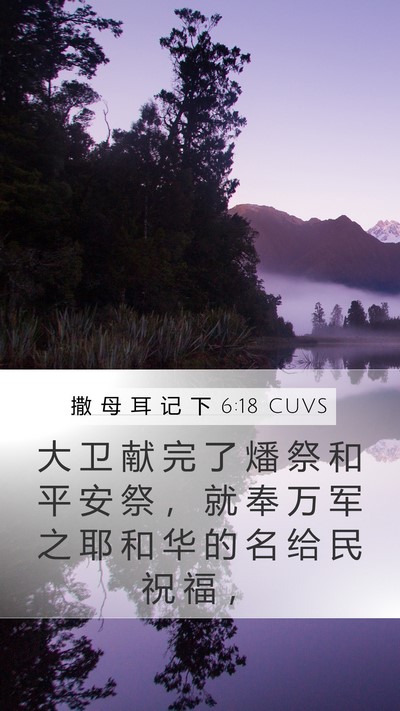 撒 母 耳 记 下 6:18 CUVS Bible Verse Image
