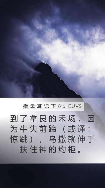 撒 母 耳 记 下 6:6 CUVS Bible Verse Image