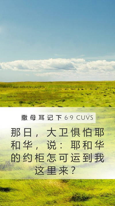 撒 母 耳 记 下 6:9 CUVS Bible Verse Image