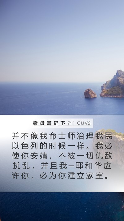 撒 母 耳 记 下 7:11 CUVS Bible Verse Image