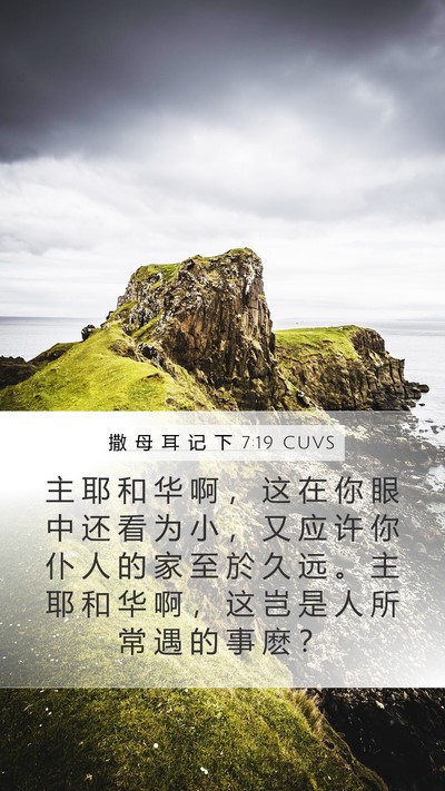 撒 母 耳 记 下 7:19 CUVS Bible Verse Image