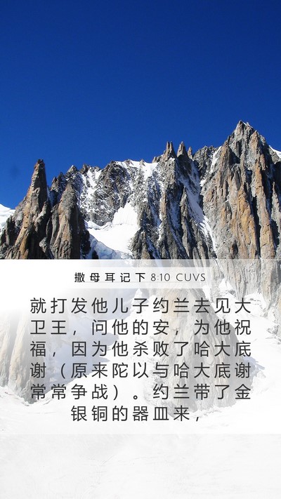撒 母 耳 记 下 8:10 CUVS Bible Verse Image