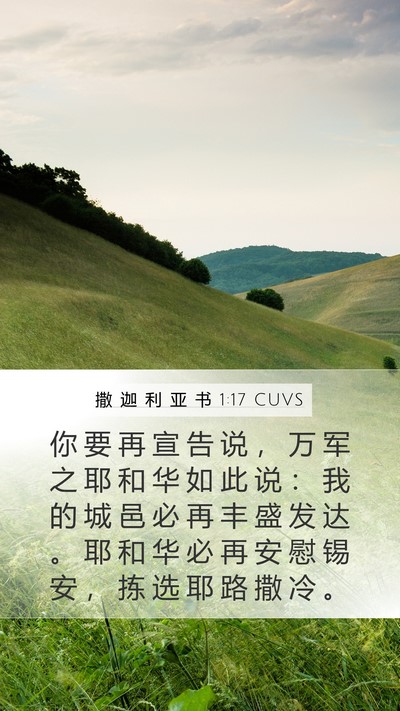 撒 迦 利 亚 书 1:17 CUVS Bible Verse Image