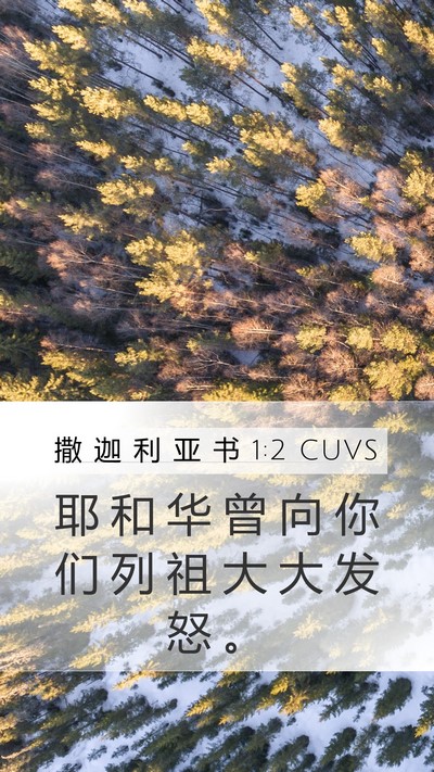 撒 迦 利 亚 书 1:2 CUVS Bible Verse Image