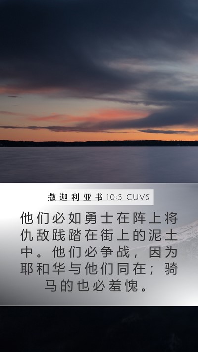 撒 迦 利 亚 书 10:5 CUVS Bible Verse Image