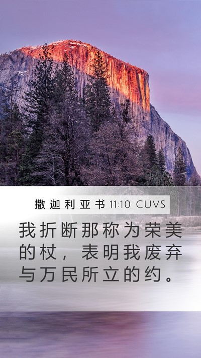 撒 迦 利 亚 书 11:10 CUVS Bible Verse Image
