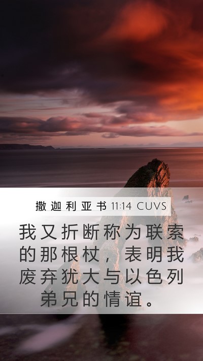撒 迦 利 亚 书 11:14 CUVS Bible Verse Image