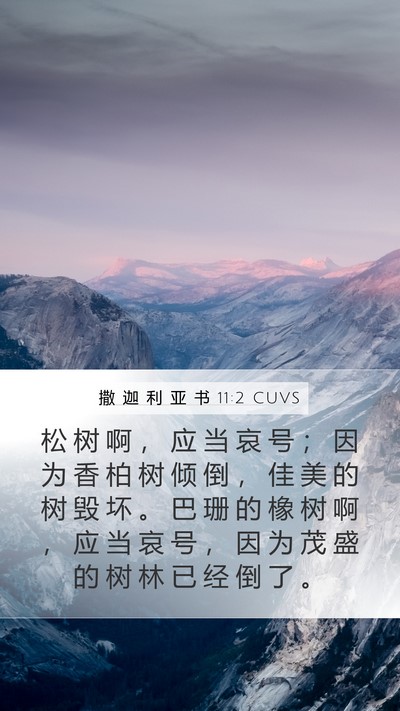 撒 迦 利 亚 书 11:2 CUVS Bible Verse Image