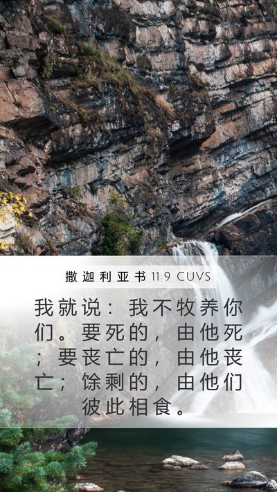 撒 迦 利 亚 书 11:9 CUVS Bible Verse Image