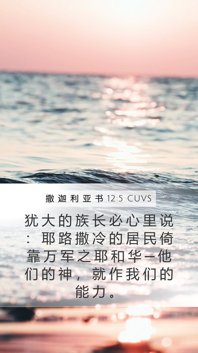 撒 迦 利 亚 书 12:5 CUVS Bible Verse Image