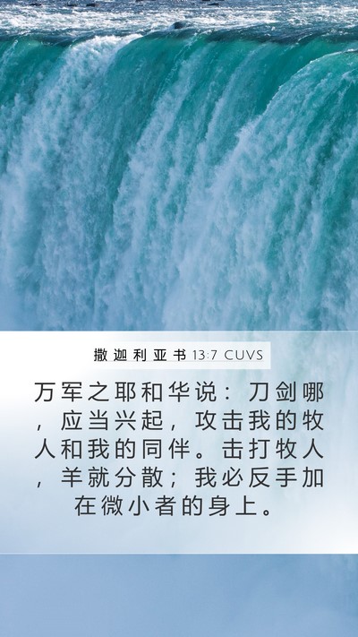 撒 迦 利 亚 书 13:7 CUVS Bible Verse Image