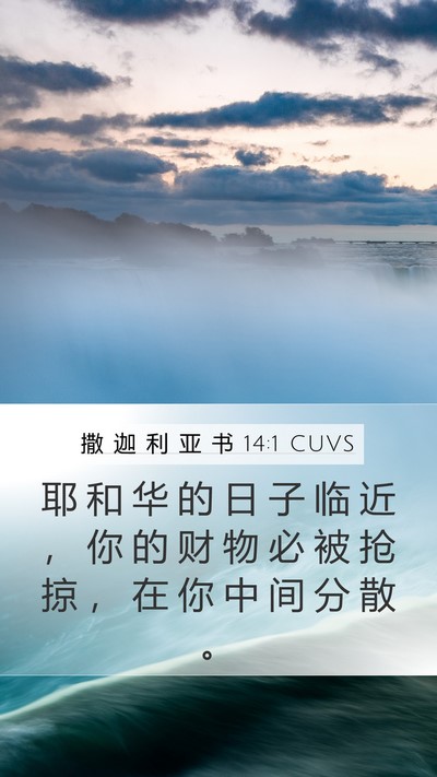 撒 迦 利 亚 书 14:1 CUVS Bible Verse Image