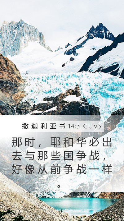 撒 迦 利 亚 书 14:3 CUVS Bible Verse Image