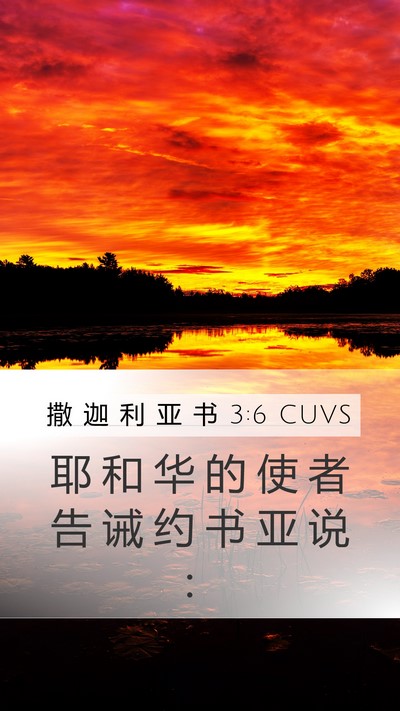 撒 迦 利 亚 书 3:6 CUVS Bible Verse Image