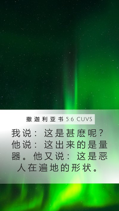 撒 迦 利 亚 书 5:6 CUVS Bible Verse Image