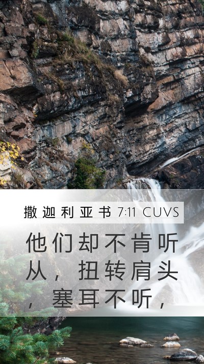 撒 迦 利 亚 书 7:11 CUVS Bible Verse Image