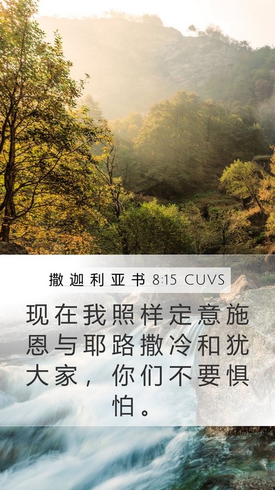 撒 迦 利 亚 书 8:15 CUVS Bible Verse Image