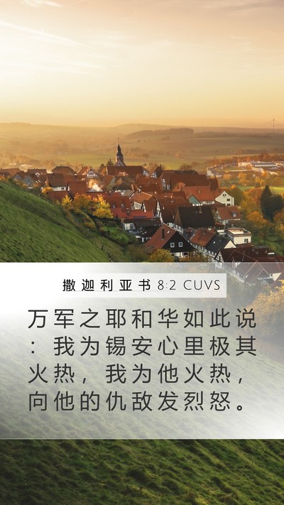 撒 迦 利 亚 书 8:2 CUVS Bible Verse Image