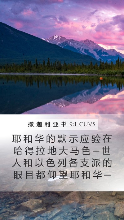撒 迦 利 亚 书 9:1 CUVS Bible Verse Image