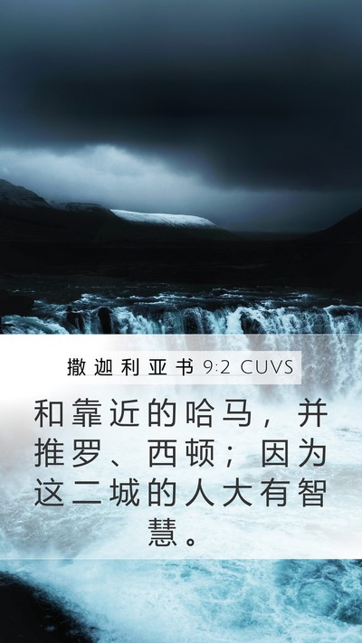 撒 迦 利 亚 书 9:2 CUVS Bible Verse Image