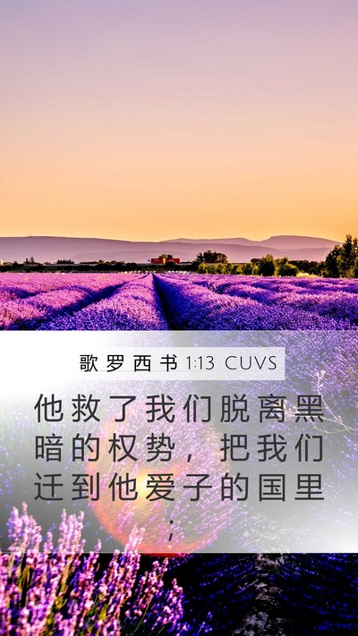 歌 罗 西 书 1:13 CUVS Bible Verse Image
