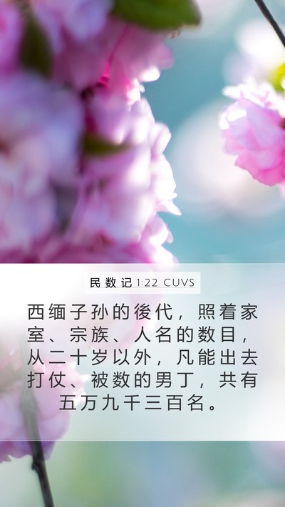 民 数 记 1:22 CUVS Bible Verse Image
