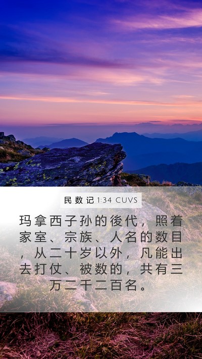 民 数 记 1:34 CUVS Bible Verse Image