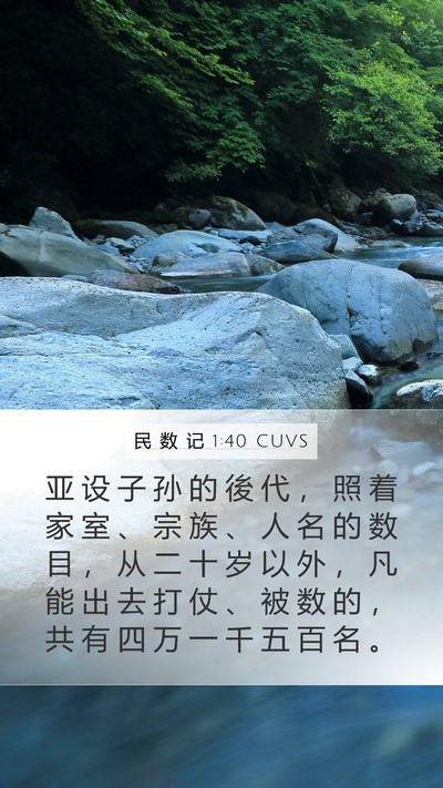 民 数 记 1:40 CUVS Bible Verse Image