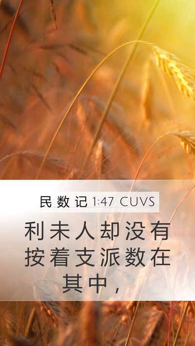 民 数 记 1:47 CUVS Bible Verse Image