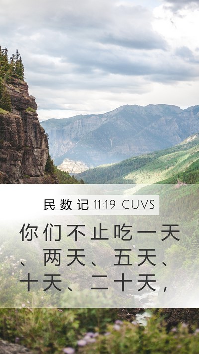 民 数 记 11:19 CUVS Bible Verse Image