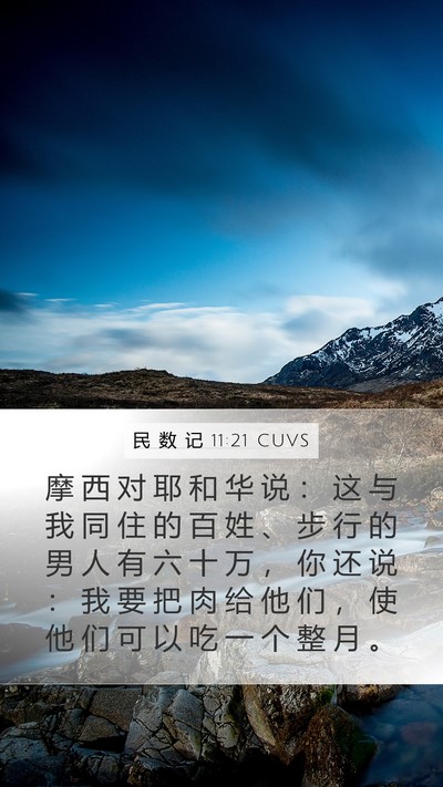 民 数 记 11:21 CUVS Bible Verse Image