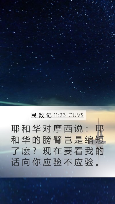 民 数 记 11:23 CUVS Bible Verse Image
