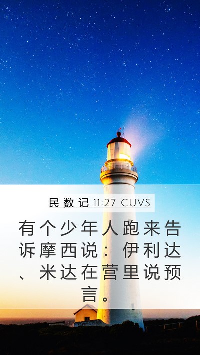 民 数 记 11:27 CUVS Bible Verse Image
