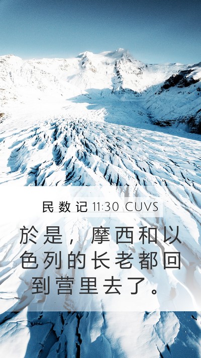 民 数 记 11:30 CUVS Bible Verse Image