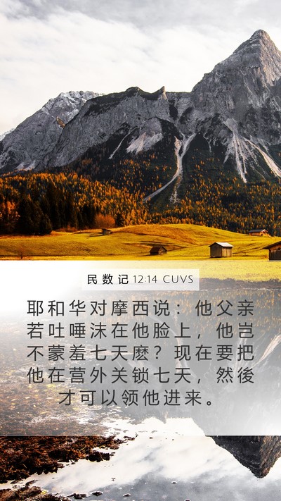 民 数 记 12:14 CUVS Bible Verse Image